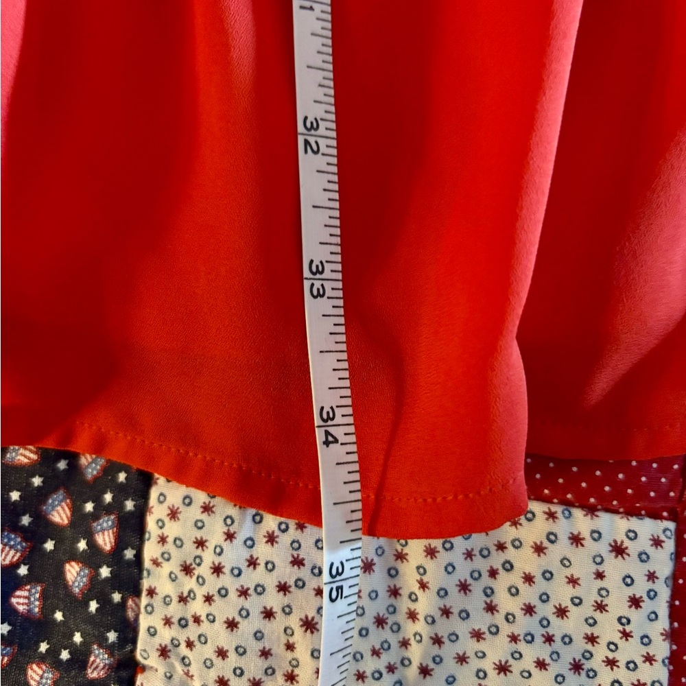 Anthropologie Sunday Best Chiffon Eyelet Dress in Poppy Red - Size Medium - Picture 9 of 9